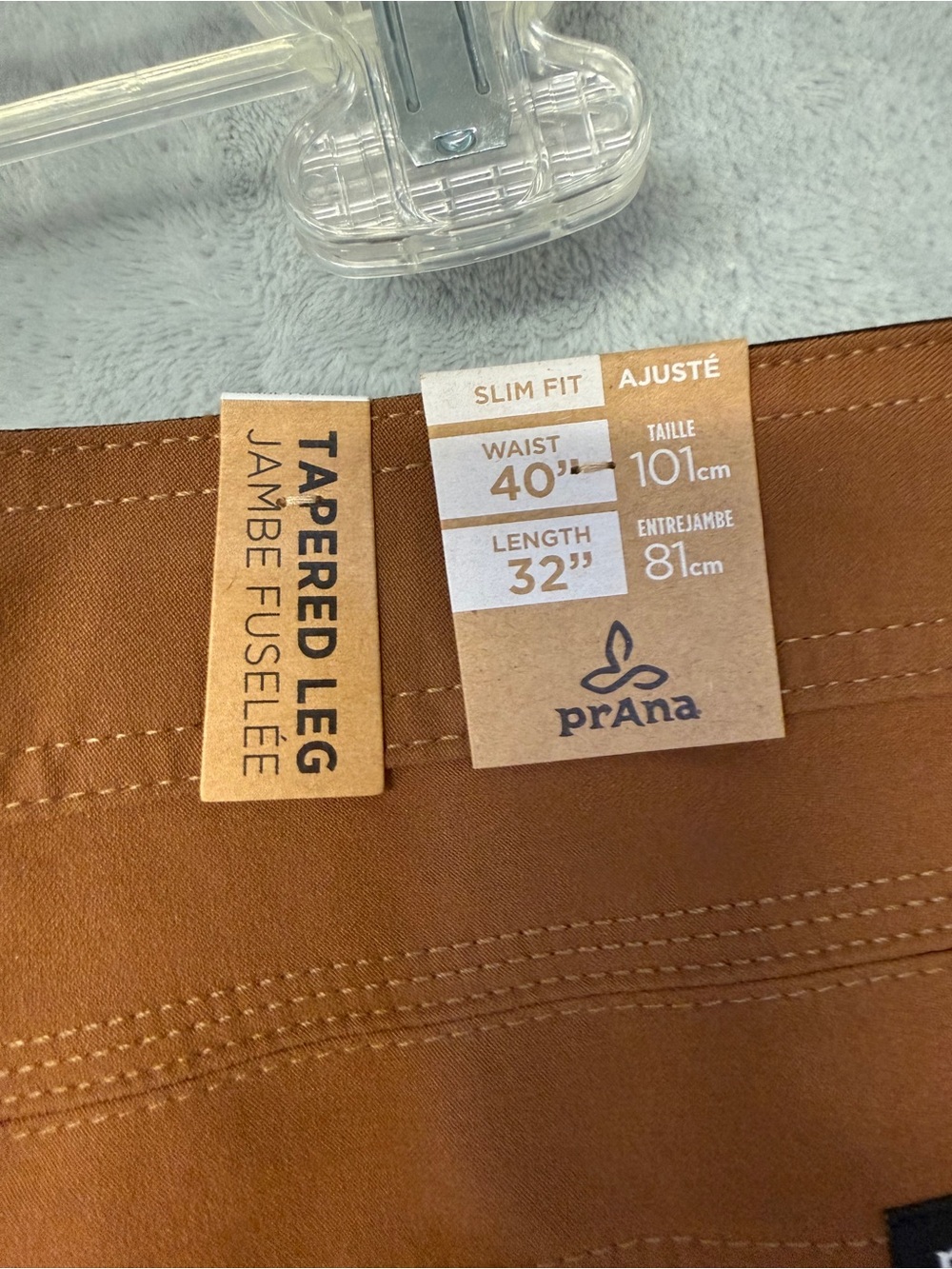 New Prana Pants Men's Size 40 Copper Brown Cargo - Picture 4 of 6